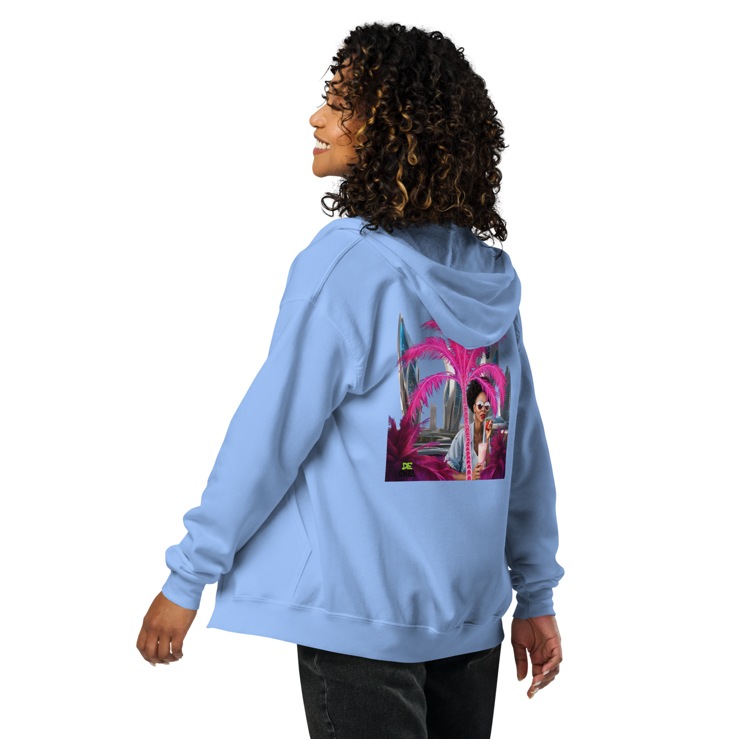 Unisex Thick Hooded Zip Up Sweatshirt